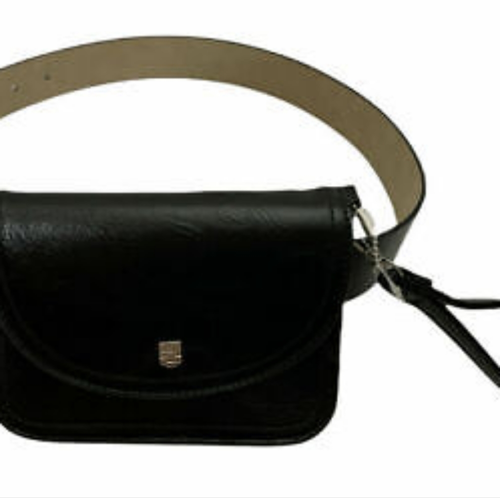 NWOT Vince Camuto Black Waist purse w/ Belt Size M Fanny pack Wristlet